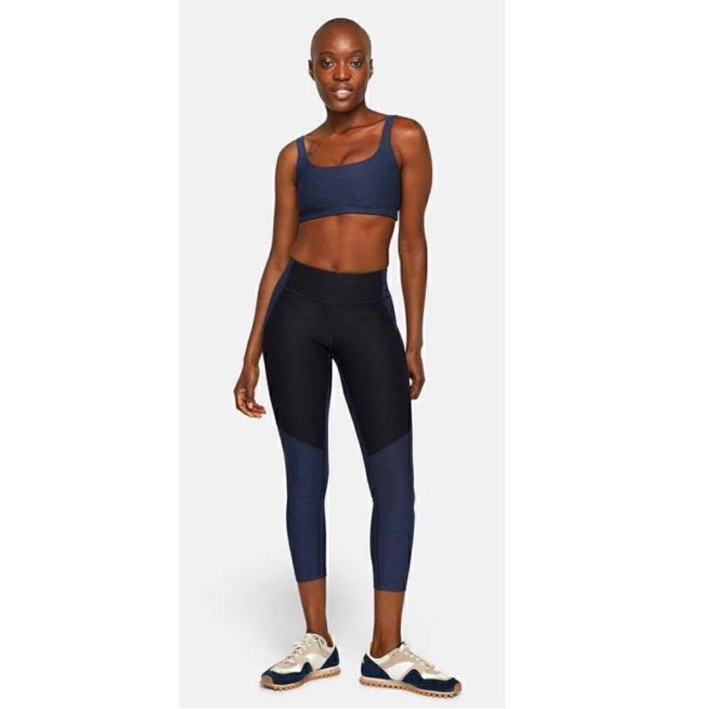 Outdoor Voices Two Tone Warmup Blue Leggings